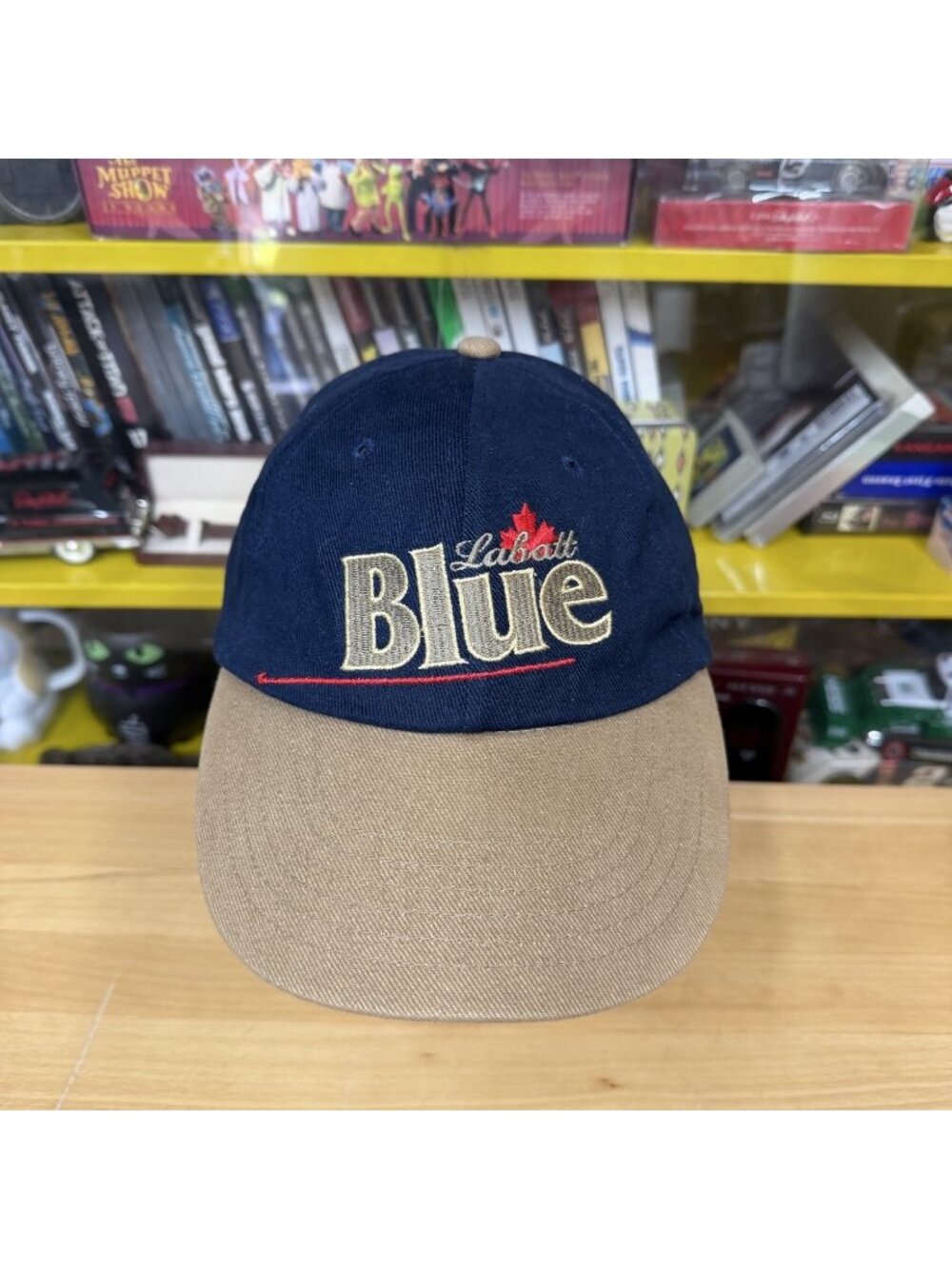 Vintage 90s Y2K Era Labatt Blue Strap Back Beer Dad Hat Cap Embroidered Logo